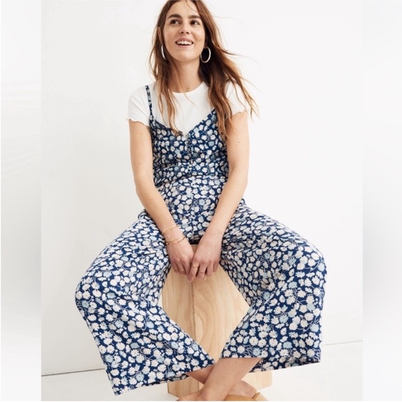 Madewell Pants - Madewell Huston Floral Wide-Leg Cropped Pants - size medium